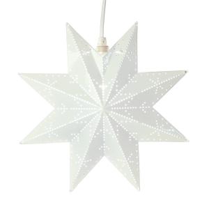 STAR TRADING Classic decorative star made of metal, white