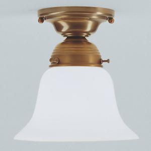 Berliner Messinglampen Alena brass ceiling light with a gla…