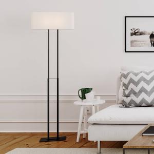 By Rydéns Luton floor lamp, white/black, 150 cm