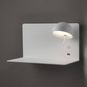 Bover Beddy A/03 LED wall light, white, spot right