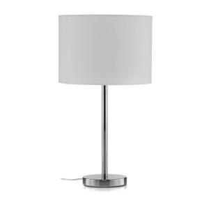BRITOP Maarit table lamp, fabric lampshade, white/chrome