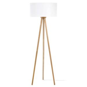 BRITOP Corralee tripod floor lamp, wood, white fabric