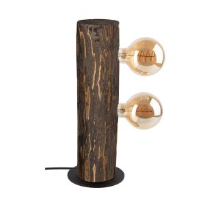 Envostar Beam table lamp 2-bulb dark pine