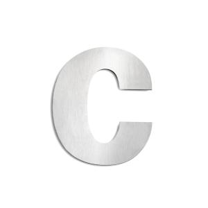CMD Large stainless steel house numbers - letter c