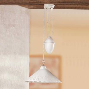 Ceramiche Hanging light Pizzo with pulley, 1-bulb, 40 cm