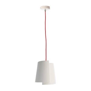 Deko-Light Twister I hanging light, white, Ø 18 cm