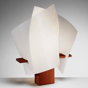 Domus PLAN B designer table lamp, chestnut