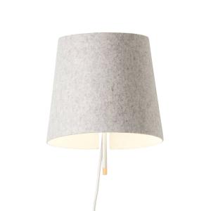 Domus MUUN wall light plug cable, marble/woollen white