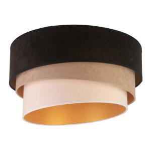 Duolla Devon ceiling light, black/beige/ecru/gold Ø45cm