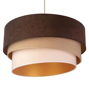 Duolla Devon hanging light, brown/beige/ecru/gold Ø 45 cm