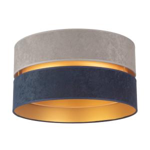 Duolla Duo ceiling light, navy blue/grey/gold, Ø 60 cm