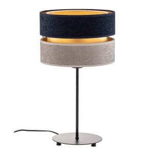 Duolla Duo table lamp, navy blue/grey/gold, height 50 cm