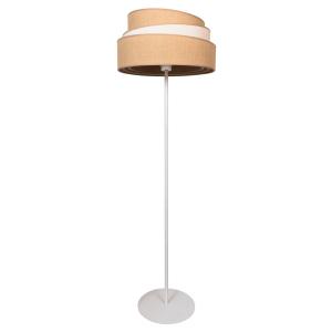 Duolla Trio jute floor lamp, natural brown/white, 145 cm