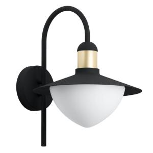 EGLO Sirmione outdoor wall light with a glass lampshade