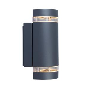 LUTEC Outdoor wall light Focus 2-bulb, anthracite