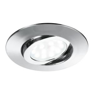 Eco-Light Zenit LED downlight with IP44, chrome