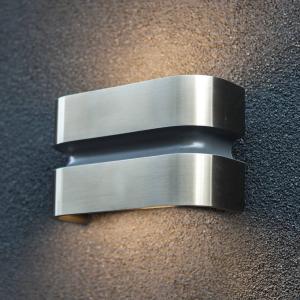 LUTEC Maya LED outdoor wall light, stainless steel