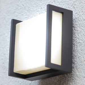 LUTEC Qubo LED outdoor wall light, 14 cm x 14 cm