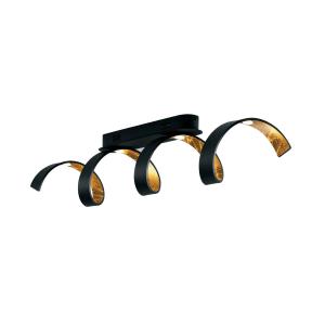 Eco-Light Helix LED ceiling light in black and gold