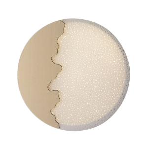 Eco-Light Chic LED wall lamp, round, gold/relief, Ø 25 cm