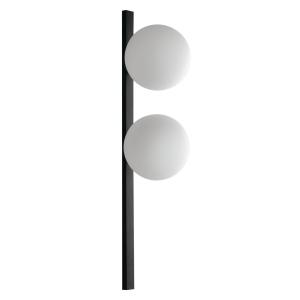 Eco-Light Pluto wall light in black and white, 2-bulb