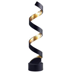 Eco-Light Helix LED table lamp, height 66 cm, black and gold