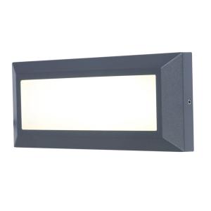LUTEC Helena LED outdoor wall lamp, frontal 23 cm grey
