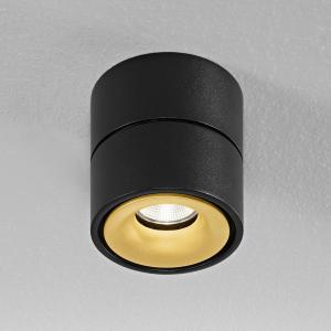 Egger Licht Egger Clippo LED downlight, black/gold, 2,700 K