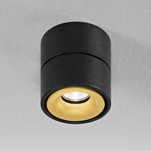 Egger Licht Egger Clippo LED downlight, black/gold, 3,000 K
