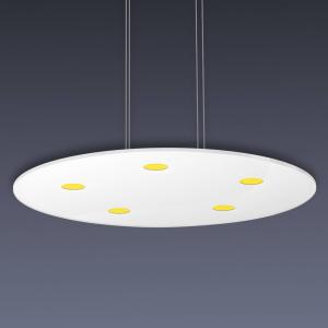 Evotec Round LED pendant light Sunia with touch dimmer