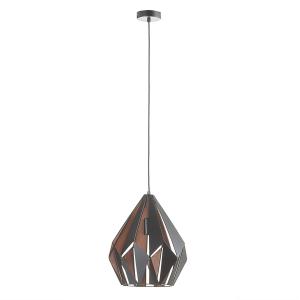 EGLO Carlton hanging light black-copper Ø 31 cm