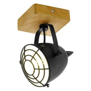 EGLO Gatebeck downlight, made of wood and metal, 1-bulb