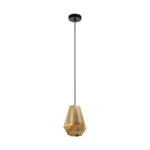 EGLO Chiavica hanging light, brass, 1-bulb, Ø20,5cm