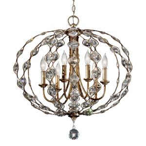 FEISS Leila richly-decorated crystal chandelier, 6 bulbs
