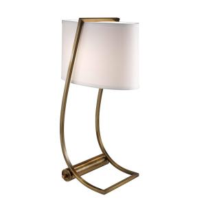 FEISS With USB port - fabric table lamp Lex brass