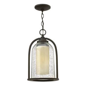 HINKLEY Double-shaded hanging lamp Quincy for outdoors
