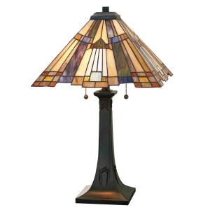 QUOIZEL Pretty table lamp Inglenook in a Tiffany style