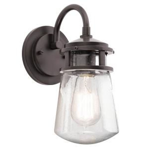 KICHLER Lyndon outdoor wall light, glass lampshade 28.6 cm