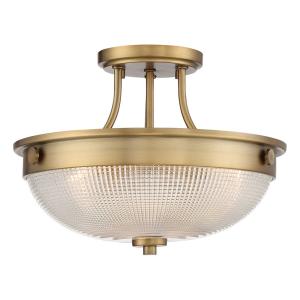 QUOIZEL Ceiling light Mantle glass diffuser antique brass