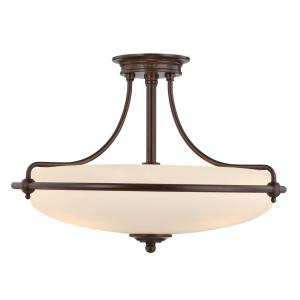 QUOIZEL Griffin ceiling lamp with spacing, Ø 53 cm, bronze/…