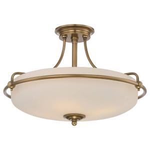 QUOIZEL ceiling lamp Griffin with spacer, brass, Ø 53 cm