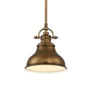 QUOIZEL Emery hanging light 1-bulb brass, diameter 20.3 cm