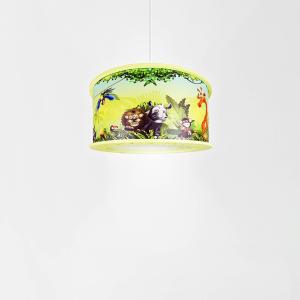 Elobra Wildlife children’s hanging light, jungle motif