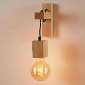 Eko-Light Jack wall light made of light wood, angular