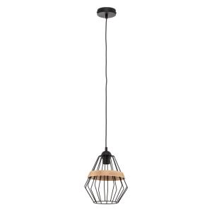 Eko-Light Cliff hanging light, 1 cage lampshade wooden band