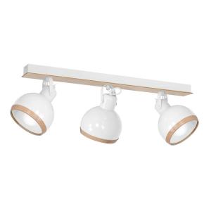 Eko-Light Oval downlight, long, 3-bulb, white