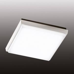 Fabas Luce Desdy LED outdoor ceiling light, 24x24 cm, white