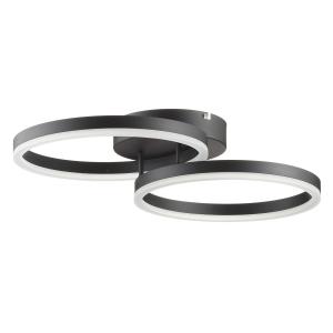 Fabas Luce Giotto LED ceiling light, two-bulb, black