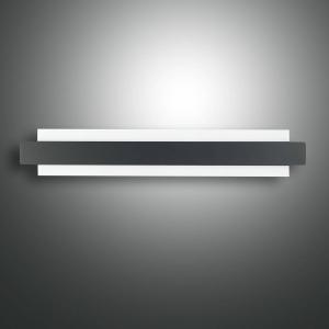 Fabas Luce Regolo LED wall light with metal front, black