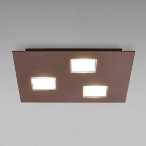 Fabbian Brown Quarter ceiling light with 3 LEDs